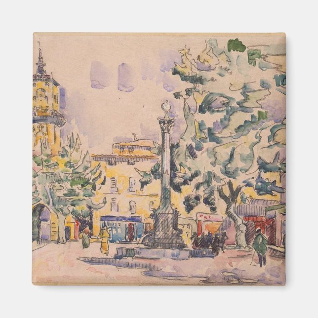 Square of the Hotel de Ville in Aix-en-Provence Magnet (Front)