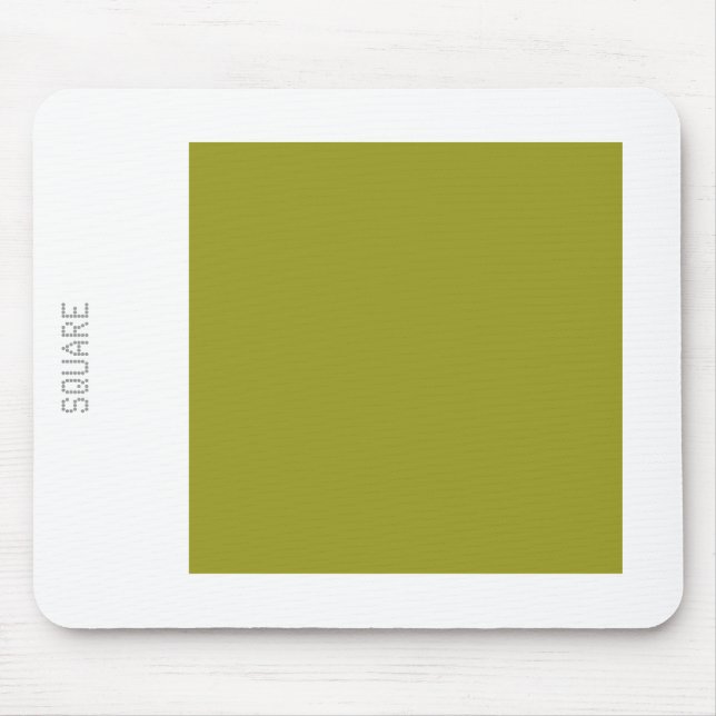 Square - Olive Green and White Mouse Pad (Front)