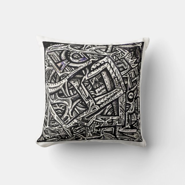 Square One, by Brian Benson Throw Pillow (Front)