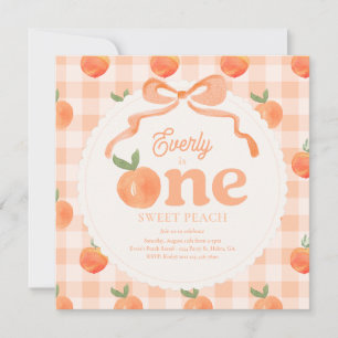 Square One Sweet Peach Birthday Invitation