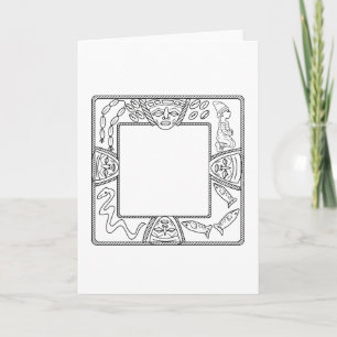 Square Opon Ifa Divination Tray Card