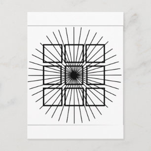 Square Optical Illusion Postcard