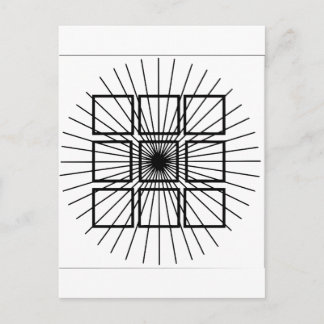 Square Optical Illusion Postcard