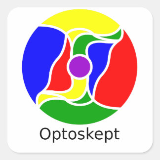 Square Optoskept Mandala Stickers