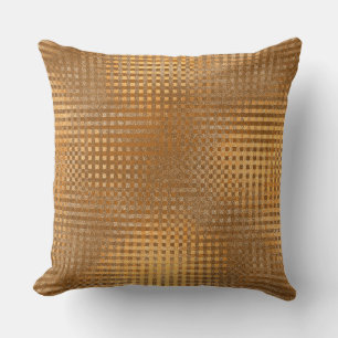 Square or irregular chess on rough fibrous cloth throw pillow
