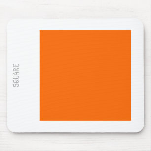 Square - Orange and White Mouse Pad