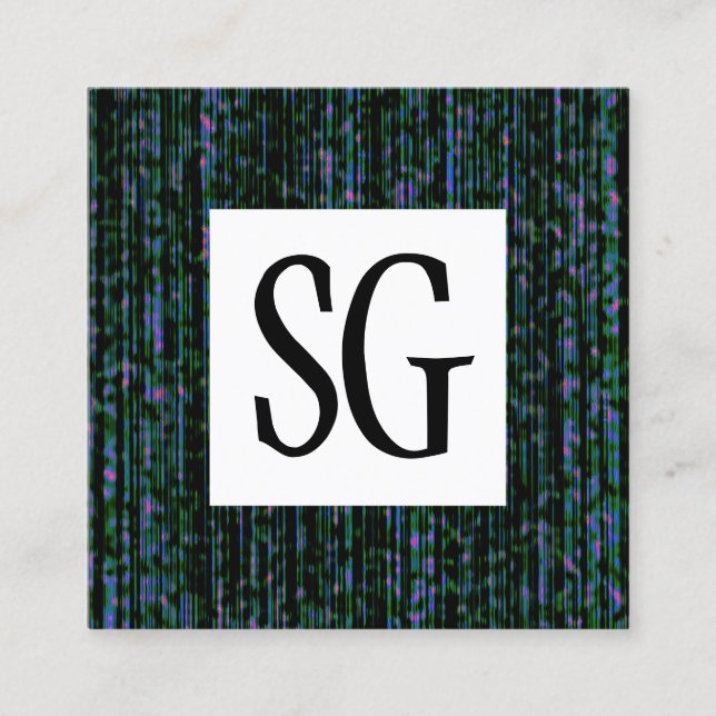 Square Panel - Initials - 151116(04) Square Business Card (Front)