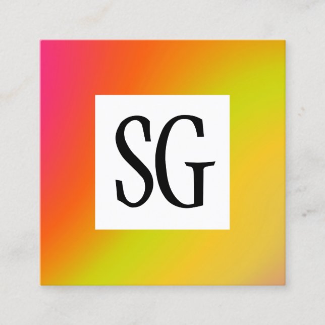 Square Panel - Initials - 171116(03) Square Business Card (Front)