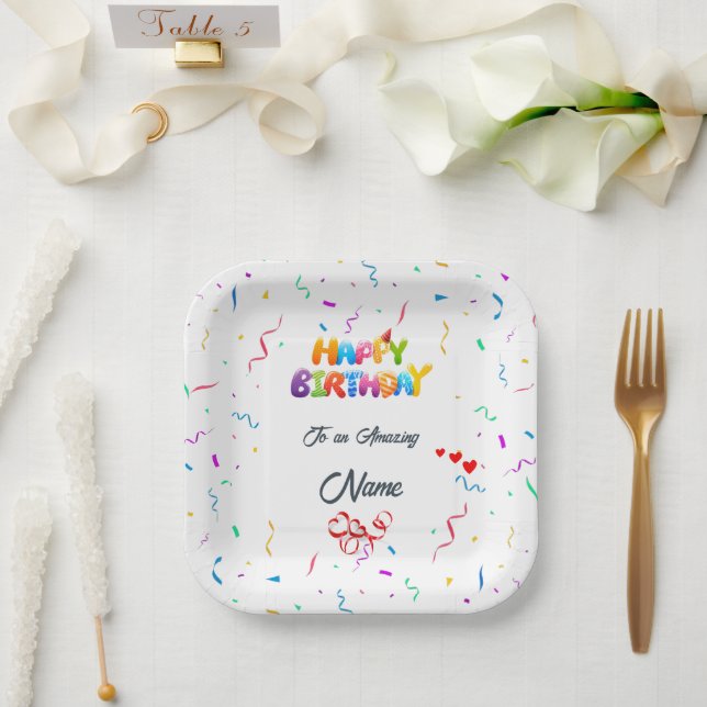 Square Paper Plate – Perfect for Birthday Parties (Wedding)