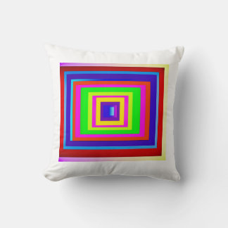 Square pattern design bright  throw pillow