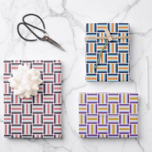 Square Pattern - Multicolored Wrapping Paper Sheet