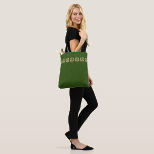 Square peace  tote bag