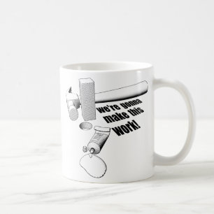 Square peg round hole coffee mug