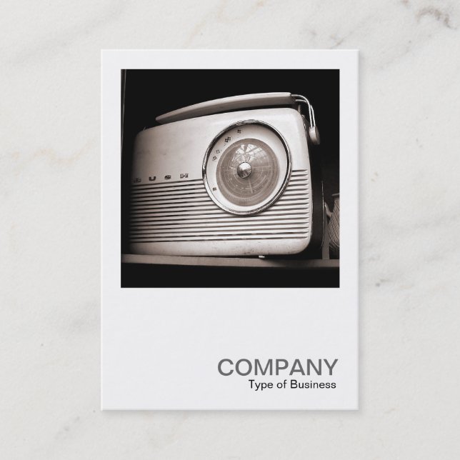 Square Photo 0118 - Old Radio Business Card (Front)