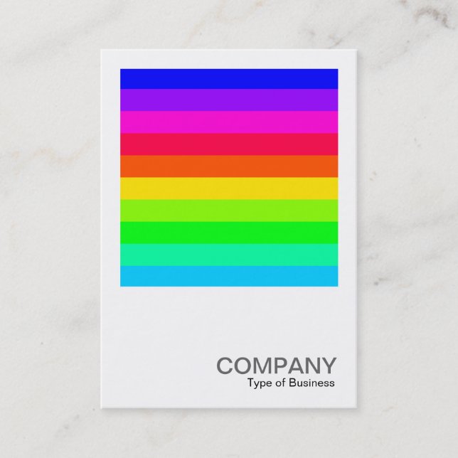 Square Photo 0187 - Colour Bars 03 (Horizontal) Business Card (Front)