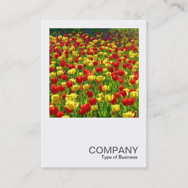 Square Photo 0317 - Sea of Tulips Business Card (Front)