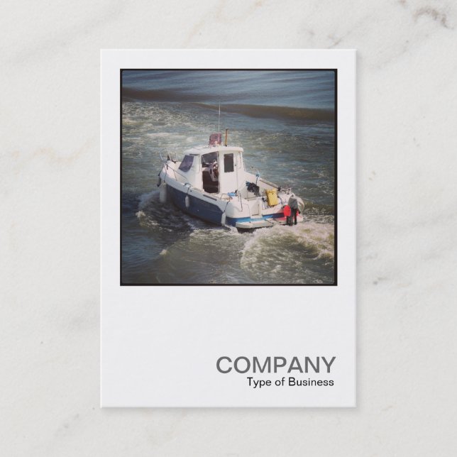 Square Photo 0445 - Motor Boat Business Card (Front)