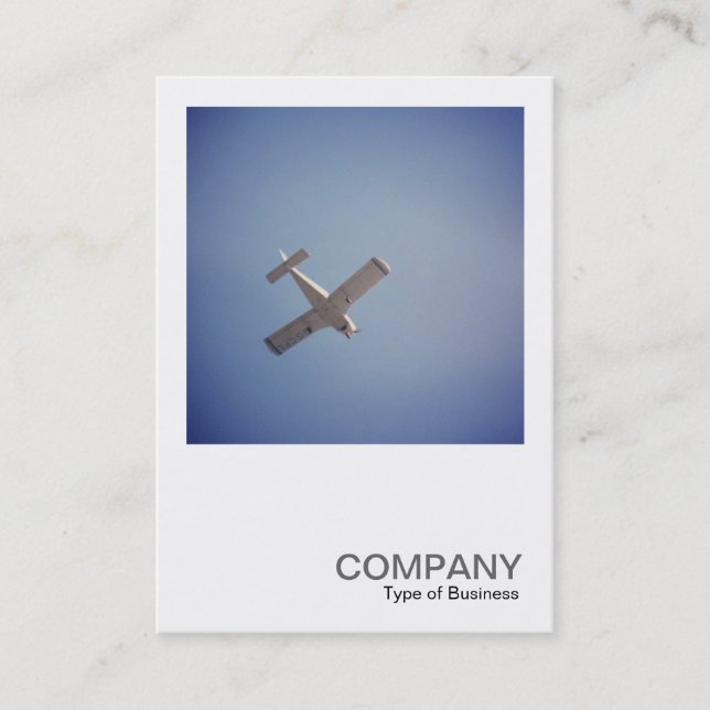 Square Photo 0448 - Passing Plane Business Card (Front)