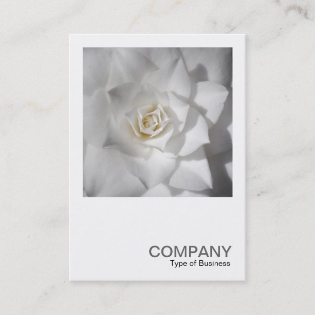 Square Photo 0512 - White Camellia Business Card (Front)