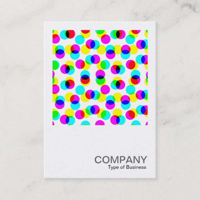 Square Photo 0540 - Colour Halftone Pattern Business Card (Front)