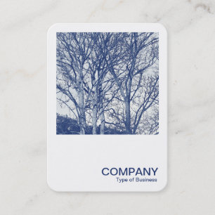 Square Photo 0591 - Trees in Winter - Cyanotype Business Card