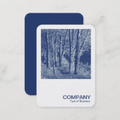 Square Photo 0592 - Trees by a River - Cyanotype Business Card (Front/Back)