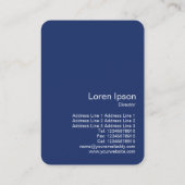 Square Photo 0592 - Trees by a River - Cyanotype Business Card (Back)