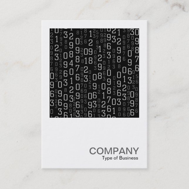 Square Photo 0597 - Cascading Numbers Business Card (Front)