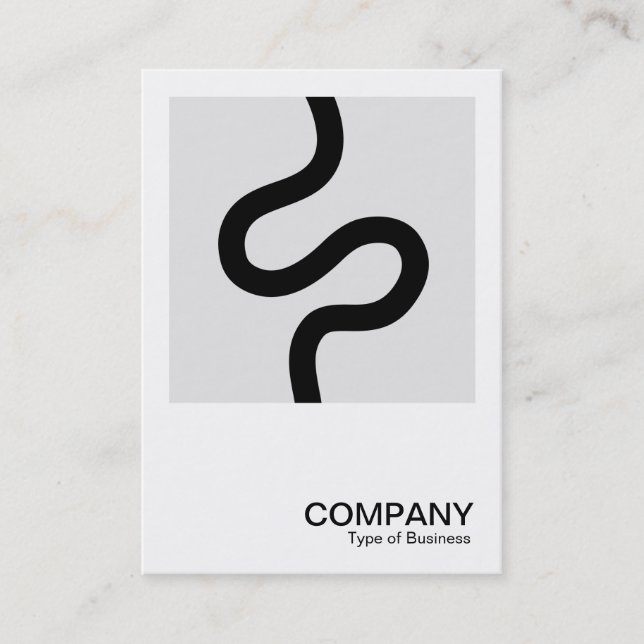 Square Photo 0603 - Curvy Line 02 Business Card (Front)