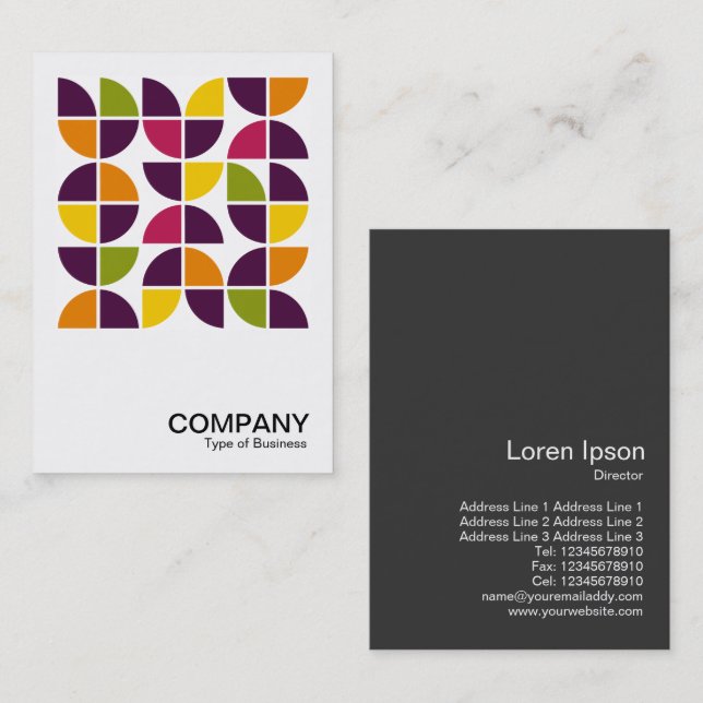 Square Photo - Abstract Geometric 110421v2 Business Card (Front/Back)