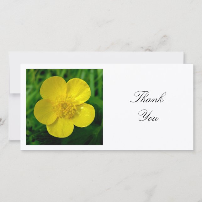 Square Photo - Buttercup Thank You Card (Front)