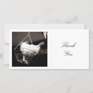 Square Photo - Chicken in the Basket Thank You Card