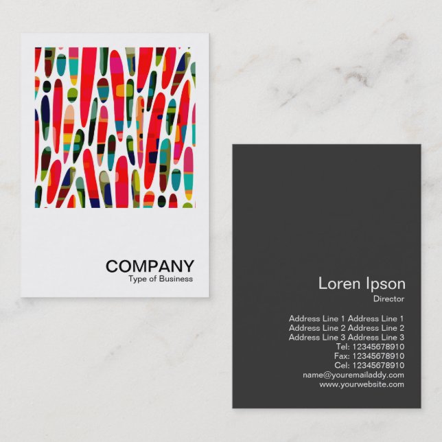 Square Photo - Collaged Colour Splash 150222 Business Card (Front/Back)