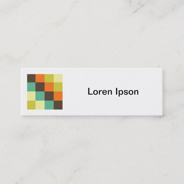 Square Photo - Colour Squares 014 Mini Business Card (Front)