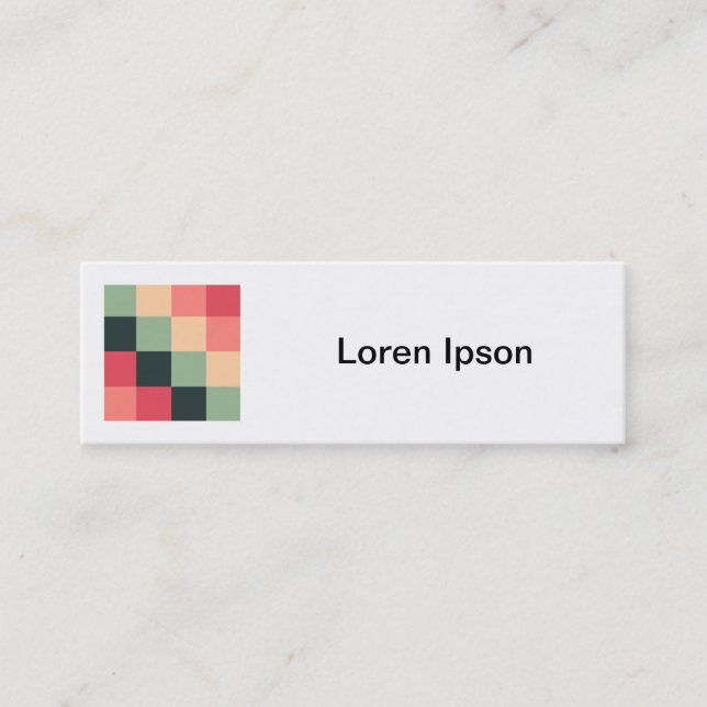 Square Photo - Colour Squares 015 Mini Business Card (Front)