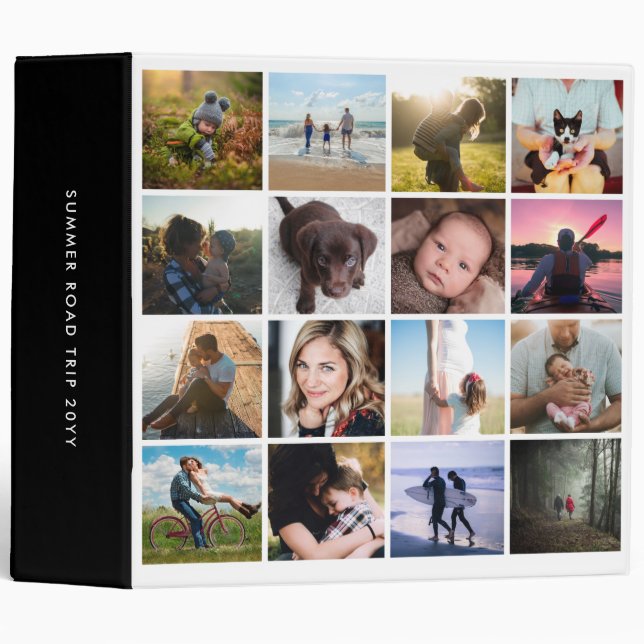 Square Photo Grid Instagram Collage Binder (Front/Spine)