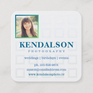 Square Photo Grid Photography Square Business Card