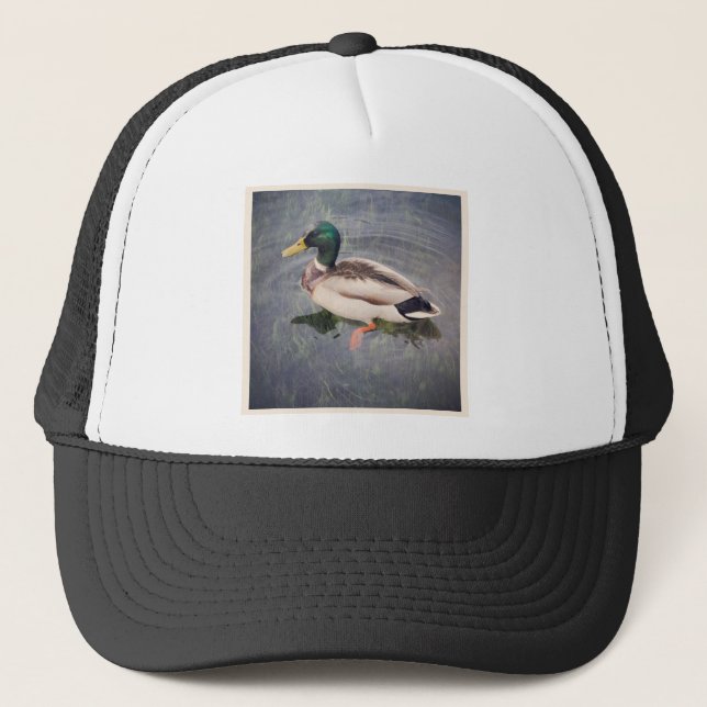 Square Photo - Mallard Duck Trucker Hat (Front)
