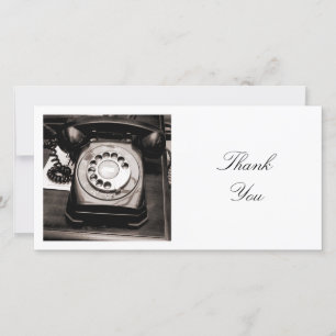 Square Photo - Old Phone Thank You Card