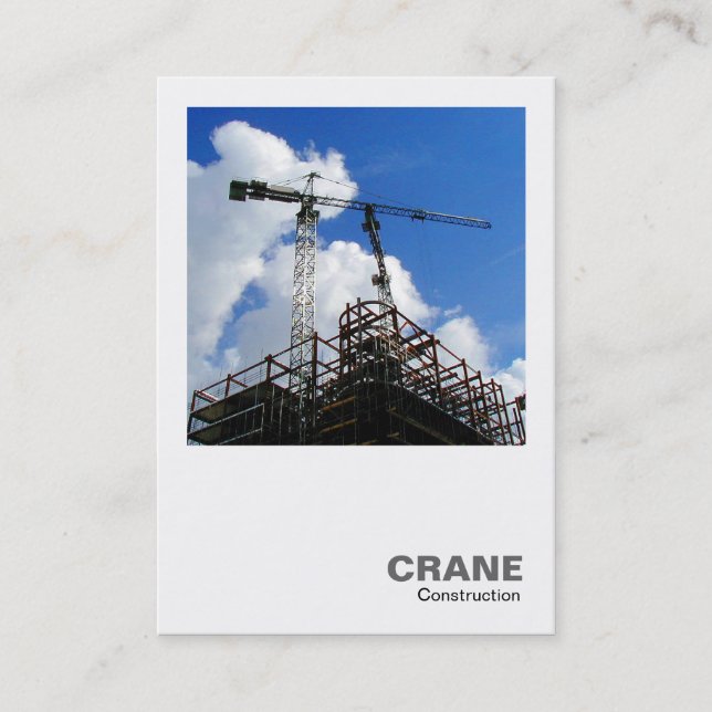Square Photo - Tower Cranes Business Card (Front)
