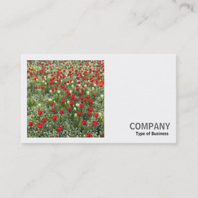 Square Photo (v2) - Bed of Tulips Business Card (Front)