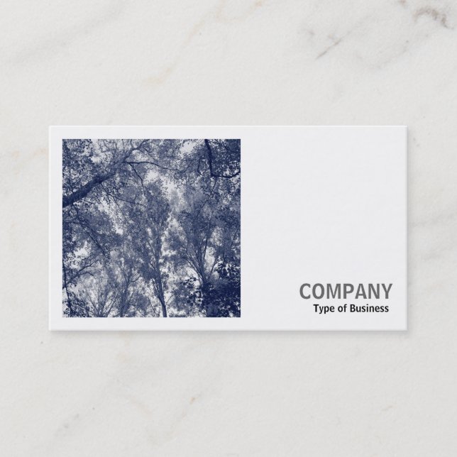 Square Photo (v2) - Blue Autumn Business Card (Front)