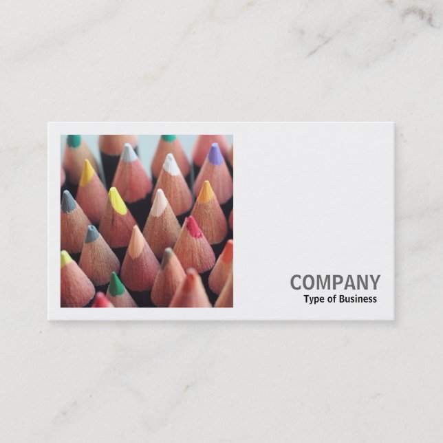 Square Photo (v2) - Colour Pencils Business Card (Front)