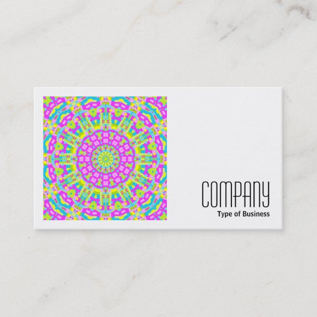 Square Photo (v2) - Colourful Kaleidoscope 01 Business Card (Front)