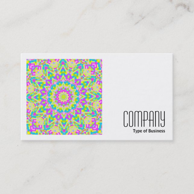 Square Photo (v2) - Colourful Kaleidoscope 07 Business Card (Front)