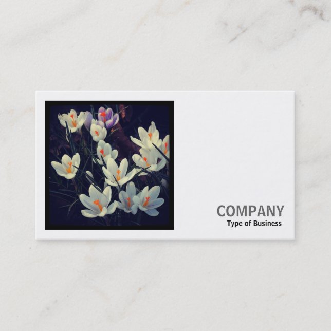 Square Photo (v2) - Crocuses Business Card (Front)