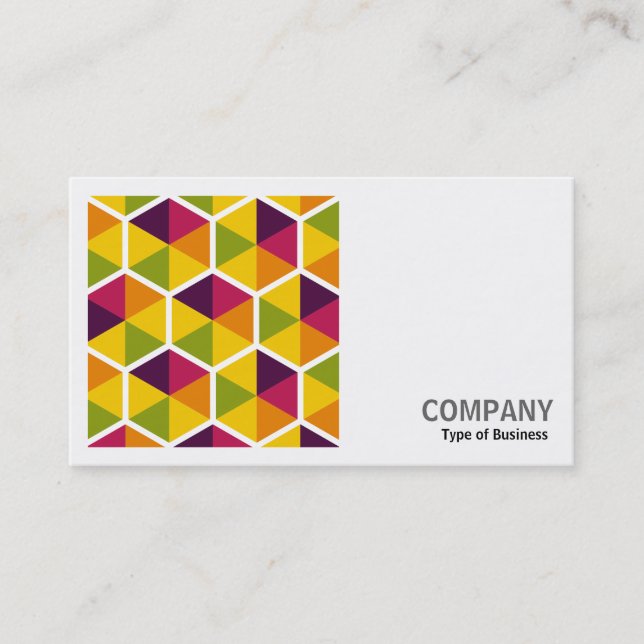 Square Photo (v2) - Hexagon Pattern 01 Business Card (Front)