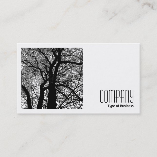 Square Photo (v2) - High Contrast Tree Business Card (Front)