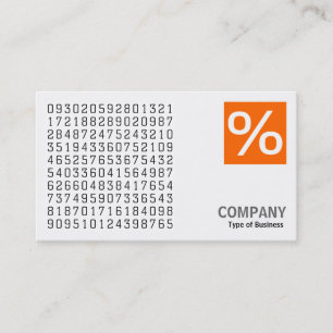 Square Photo (v2) Logo Panel - Random Numbers Business Card