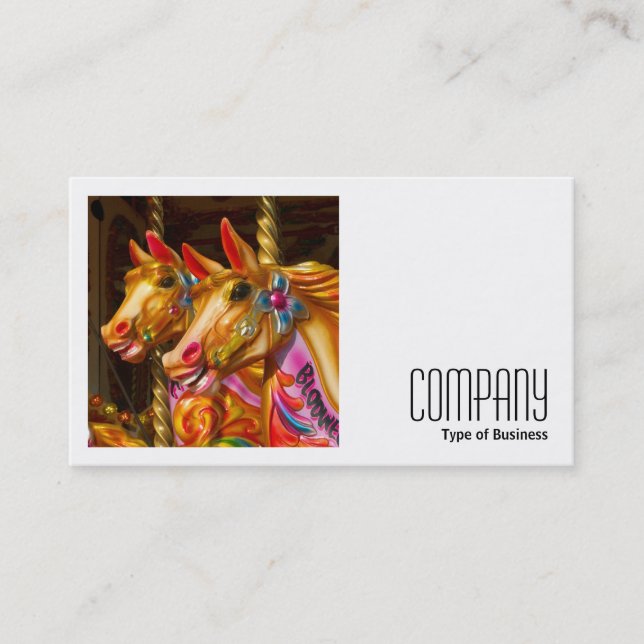 Square Photo (v2) - Merry-go-round Horses Business Card (Front)